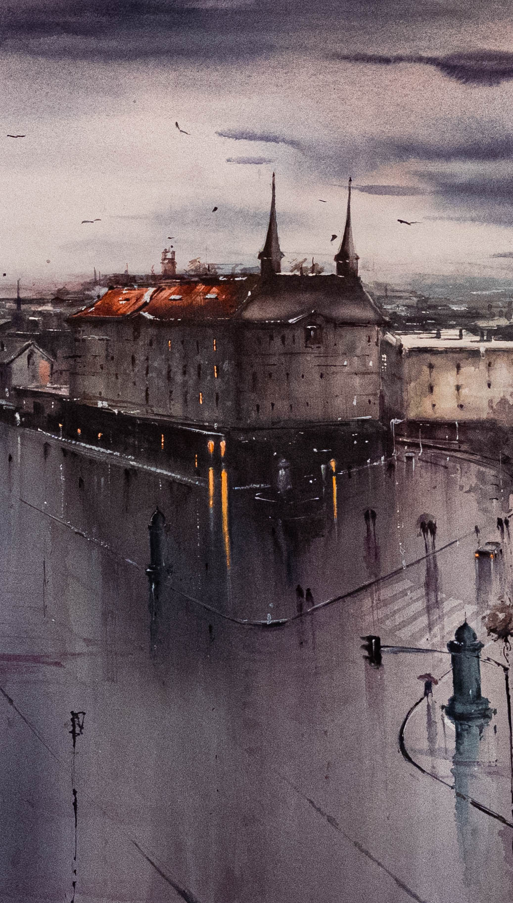 Drömmar – handmålad akvarell av Lini Watercolor
